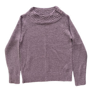 Carolyn Taylor Womens Sweater Medium Purple Long Sleeve Pullover Casual Warm